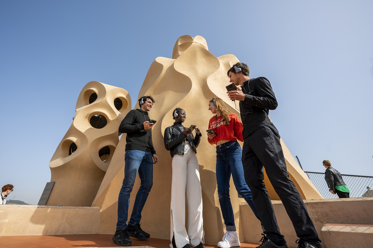 visite pedrera esencial toit-terrasse aérienne